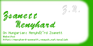 zsanett menyhard business card